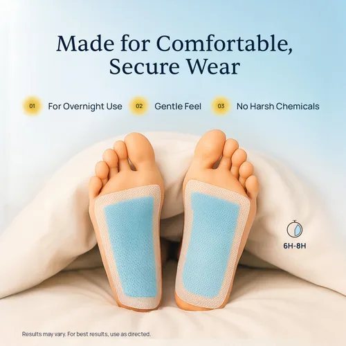 Vista 5 de Simple Promise - Almohadillas de limpieza profunda para pies Xitox - Apoya el sueño reparador y ayuda a eliminar la tensión - Ingredientes herbales