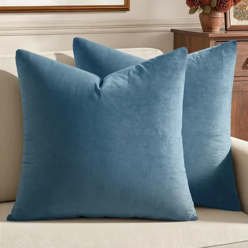 Vista 31 de MIULEE Paquete de 2 fundas de almohada de terciopelo decorativas rectangulares lumbares, fundas de cojín suaves sólidas para sofá, sofá, dormitorio
