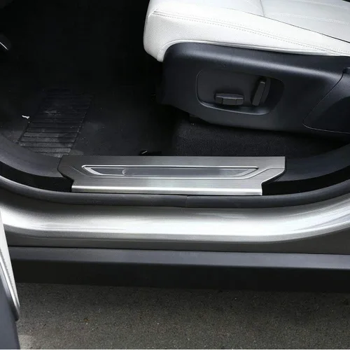 Vista 4 de Inoxidable Interior Puerta Guardia Umbral Umbral Umbral Placa Trim para Land Rover Range Rover Velar 2017 2018
