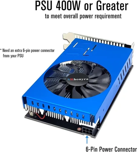 Vista 4 de Tarjeta gráfica GTX 1050 Ti 4 GB 4HDMI 128-Bit Quad Monitor Tarjeta de Video GDDR5 para múltiples pantallas, proyección o pared de video