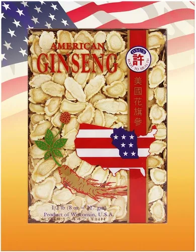 Vista 5 de Hsu's SKU 0126XXL-2 rebanadas de ginseng americano – 100% Wisconsin American – Rebanadas Jumbo clasificadas caja de 2 onzas