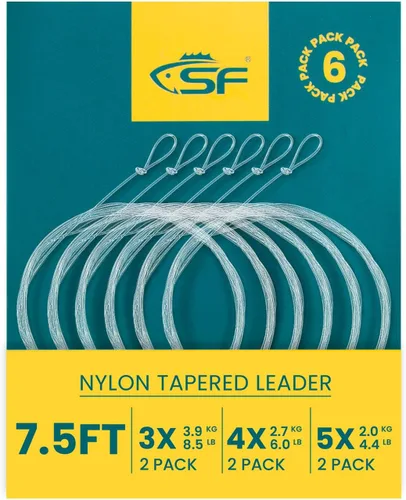 Vista 54 de SF Hand Tied Loop Fly Fishing Tapered Leader Freshwater Trout