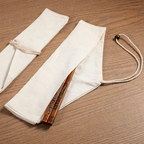 Vista 6 de Palillos reutilizables de estilo chino, palillos de dragón y fénix con soporte y bolsa de transporte, juego de palillos de madera natural (2 pares)