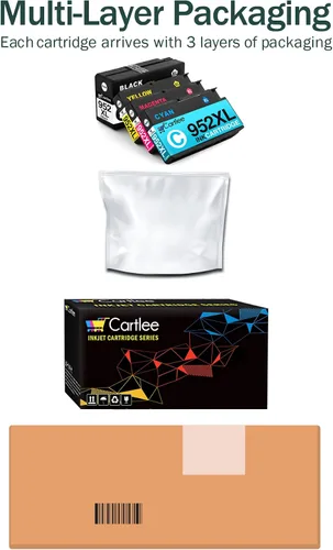Vista 5 de Cartlee Cartuchos de tinta compatibles de repuesto para cartuchos de tinta HP 952xl paquete combinado para cartuchos de tinta HP 952 Paquete