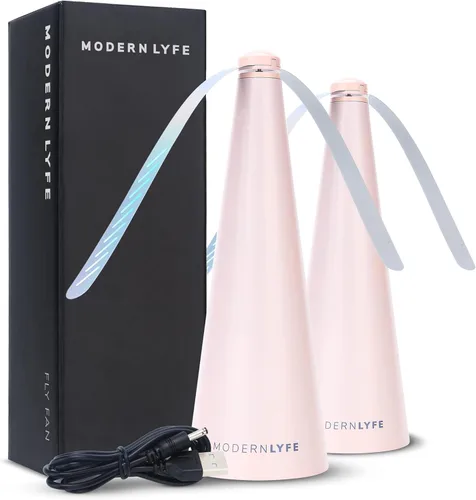 Vista 11 de Ventiladores Antimoscas para Mesas de Modern Lyfe - Alimentados por Batería AA y USB - Matamoscas Accesorio para Acampar al Aire Libre o para Comida