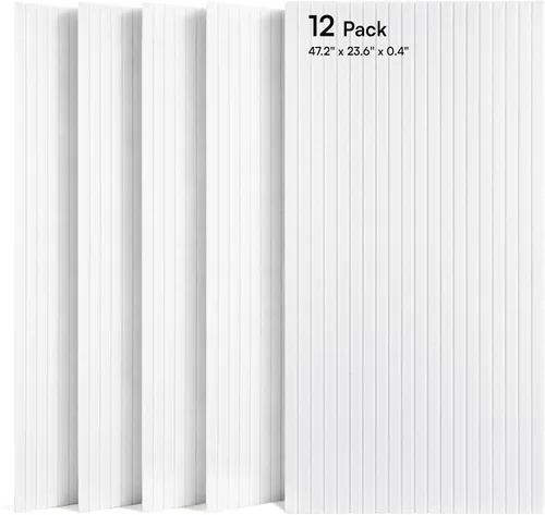 Vista 27 de SODOCT - Paquete de 2 paneles de espuma acústica grandes para cajas de huevos, 48 x 24 x 1.2 pulgadas, espuma a prueba de sonido de alta densidad