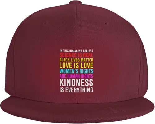 Vista 74 de Pride Flag in This House We Believe Science is Real Black Lives Matter Baseball Hats for Men Dad Hat,Black