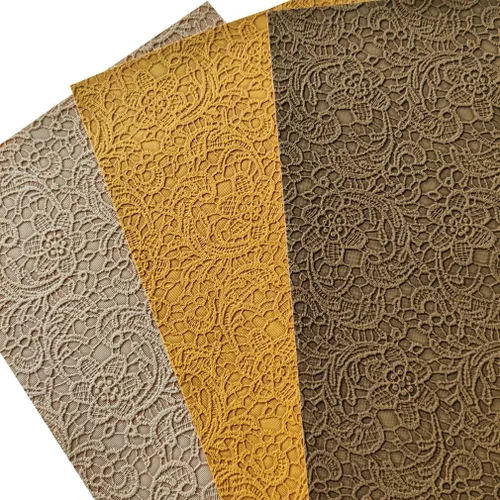 Vista 4 de Hojas de cuero sintético con textura de flores de 8 x 12 pulgadas (8.3 in x 11.8 in), diseño retro de otoño, tela sintética para lazos de cuero