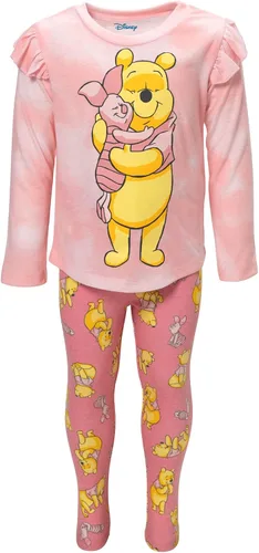 Vista 5 de Disney Winnie the Pooh - Conjunto de sudadera de forro polar y leggings para niñas pequeñas