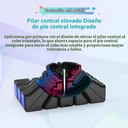 Vista 4 de YJ MGC 5x5 Cubo magnético de velocidad sin adhesivo 5X5X5 Cubo