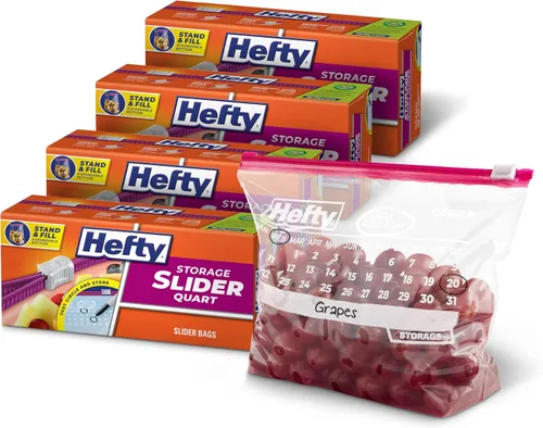 Vista 9 de Hefty Slider - Bolsas de almacenamiento para calendario, tamaño de galón, 30 unidades (paquete de 4), 120 en total