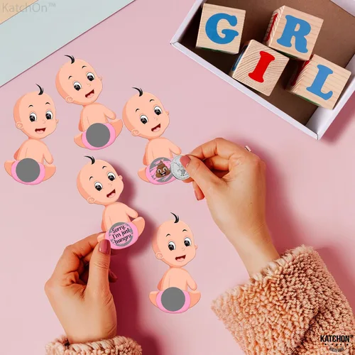Vista 5 de KatchOn, Juego de rascar para baby shower para invitados, 50 tarjetas, juego de rascar para bebés, juegos de revelación de género para invitados