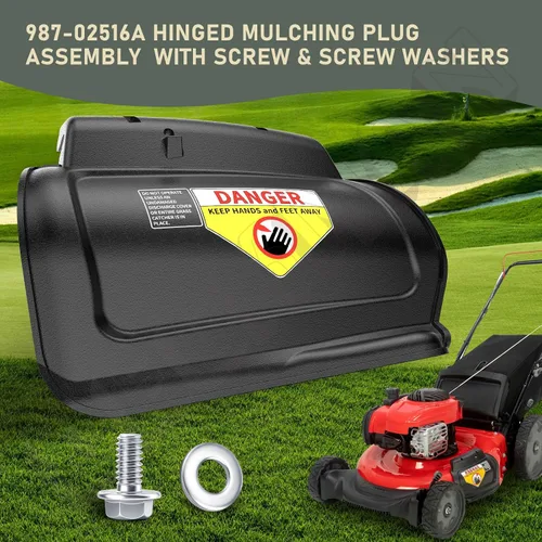 Vista 11 de 987-02516A Conjunto de tapón de mulching con bisagras para modelos Troy