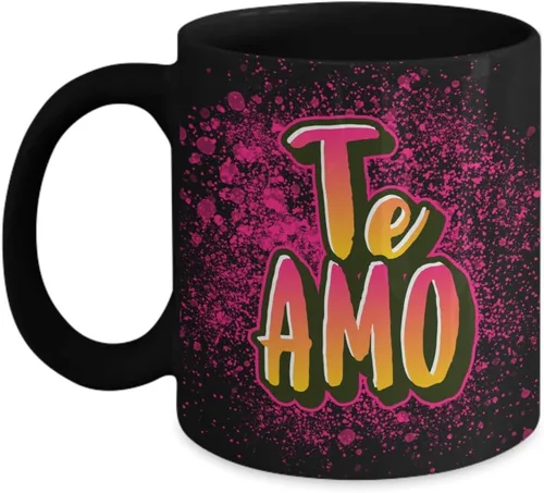 Vista 3 de Presente para mujer taza de café para colegas Obsequio para Navidad, novia, esposa, prometido Blanco