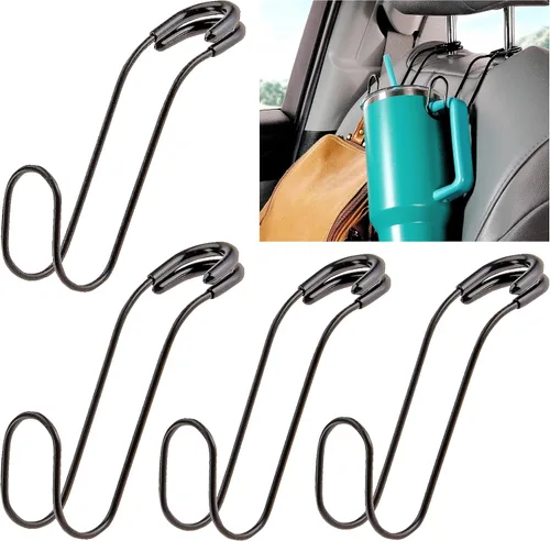 Vista 11 de High Road Ganchos Irrompibles para Bolsas de Automóvil - Grandes, Ganchos de Metal Sólido para Asiento de Automóvil para Bolso, Mochila, Abrigos