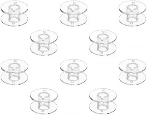 Vista 8 de Bobinas de repuesto para máquina de coser – Clase 15 estándar – Plástico transparente universal – Compatible con Brother, Janome, Singer, Elna