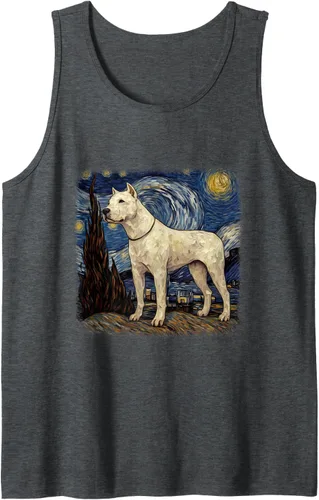 Vista 12 de Van gogh Dogo Argentino in starry night Tank Top
