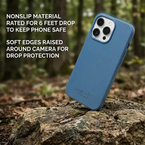 Vista 3 de Eco by GranolaGear - Funda ecológica para iPhone 15, biodegradable, compostable, sin plástico, hecha de plantas, nieve alpina