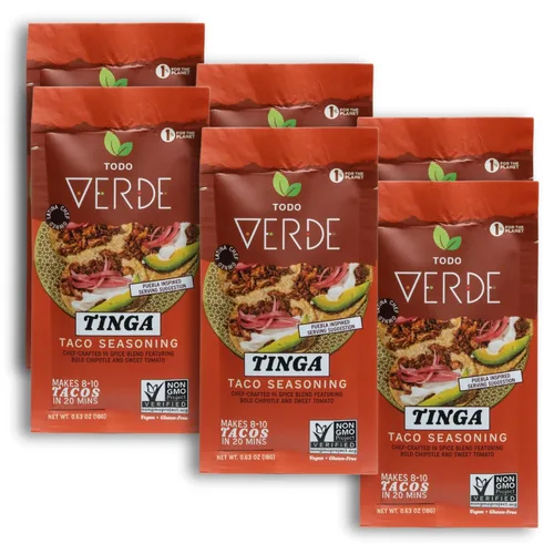 Vista 10 de Todo Verde Paquetes de condimentos, sabores premium, curados por chef, dulces, ahumados y picantes, sin ingredientes artificiales, veganos y sin