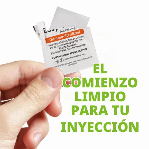 Vista 5 de EasyTouch - Almohadillas de preparación de alcohol esterilizadas con gamma, envueltas individualmente, 10 por paquete, 1200 paquetes