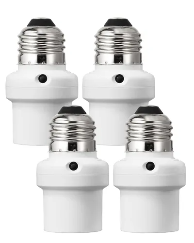 Vista 8 de DEWENWILS Enchufe con Sensor de Luz, Enchufe de Sensor de Anochecer a Amanecer, Enchufe de Bombilla para Luminarias, Compatible con Bombillas Negro