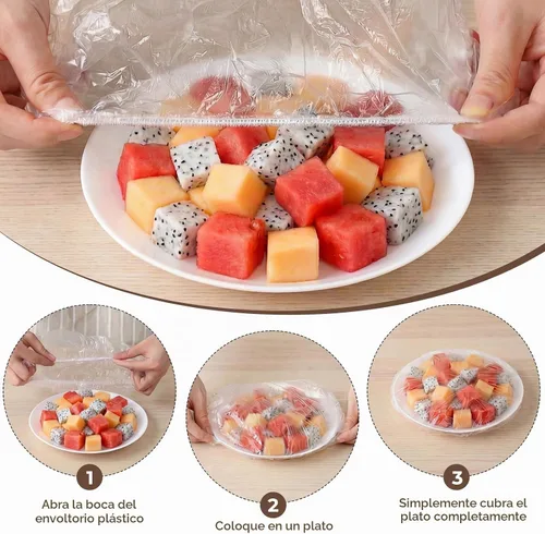 Vista 4 de Homelove 100 fundas para tazones a prueba de pan, envoltura de plástico grande para alimentos, masa madre, pan, horneado, elástico, reutilizable
