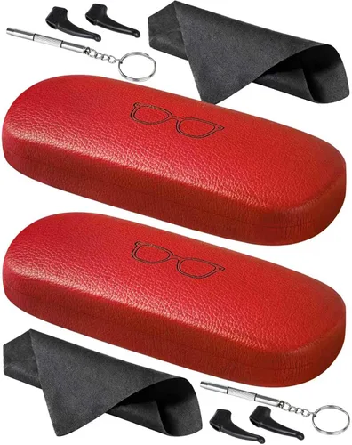Vista 14 de RayLove Fundas rígidas unisex para gafas, estuche protector para gafas