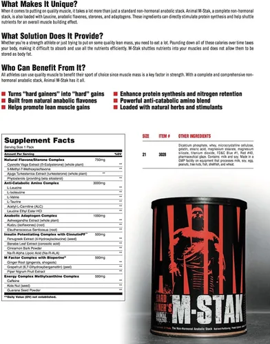 Vista 7 de Universal Nutrition Animal M Stak - 21 paquetes