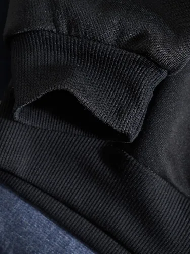 Vista 5 de Floerns Sudadera de manga larga con forro térmico para hombre, talla grande
