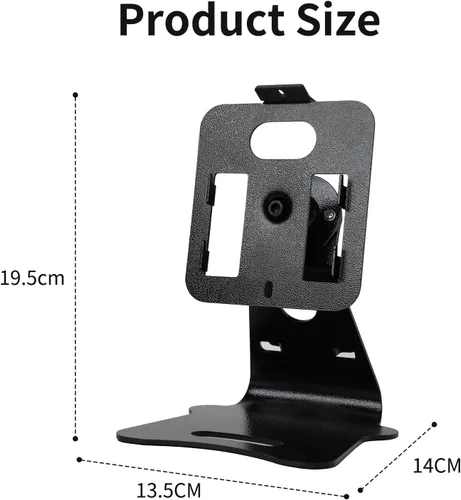 Vista 2 de shinar Metal Swivel and Tilt Desktop Tablet Stand for Echo Hub 8” No Need Mounting Adjustable with 360 Degree Rotatable Mounting Bracket Stable