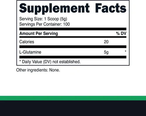 Vista 2 de Primal L-Glutamina en polvo (17.64 oz, 100 porciones) Aminoácido de glutamina puro sin sabor para apoyo y rendimiento deportivo y entrenamiento