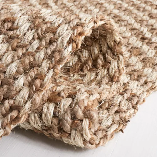 Vista 5 de SAFAVIEH Natural Fiber Collection - Alfombra decorativa de 2 x 3 pies, natural, hecha a mano, sisal sólido y yute, ideal para zonas de alto tráfico