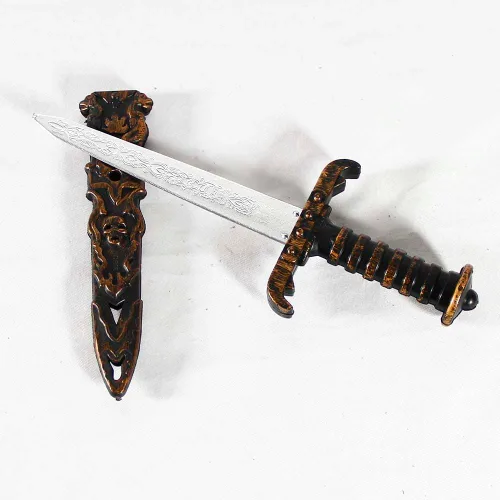 Vista 4 de 2 piezas de daga de plástico, espada de juguete no afilada, cuchillo falso pirata, accesorios de disfraz de pirata, accesorios de fiesta de pirata
