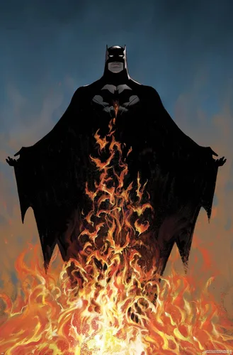Vista 9 de Trends International DC Comics Batman - Póster de pared de fuego, 22.4 pulgadas de largo x 14.7 pulgadas, versión enmarcada de madera de granero