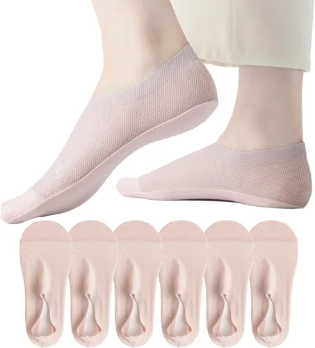 Vista 10 de Calcetines ultrafinos sin costuras antideslizantes de nylon para mujer, invisibles, ligeros y transpirables, paquetes de 3, 4 y 6 pares