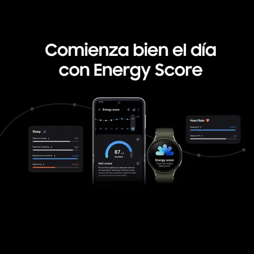 Vista 3 de Samsung Galaxy Watch 7 44mm Reloj inteligente AI con pantalla AMOLED de 1.5", Wear OS 5, Wi-Fi, Bluetooth, monitor de frecuencia cardíaca, apnea