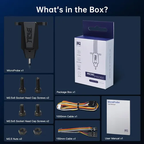 Vista 7 de BIQU MicroProbe V2.0 Kit de sensor de nivelación de cama Impresora 3D Herramienta de nivelación automática con sonda de metal de alta precisión