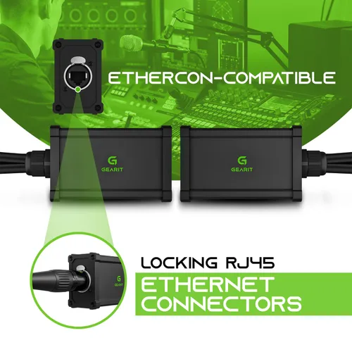 Vista 5 de GEARit Cable compatible con EtherCon de 30 pies y serpiente de 4 canales