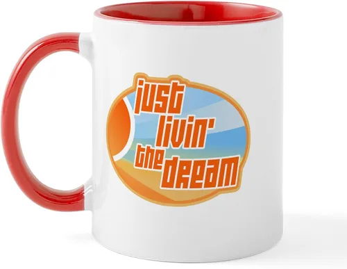 Vista 39 de CafePress Living The Dream Mugs Taza de café de cerámica de 11 oz (11.0 fl oz)