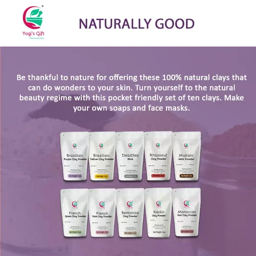 Vista 4 de Paquete de 10 arcillas para hacer mascarillas y jabón Ingrediente para mascarilla facial El mejor paquete de arcillas coloridas 8 oz cada una
