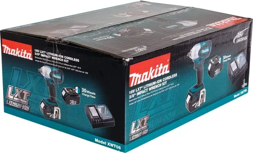 Vista 8 de Makita XWT06 18V LXT® Kit de llave de impacto sin cable de iones de litio de 3/8" de accionamiento cuadrado (3.0Ah)