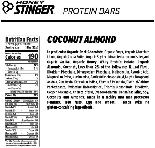 Vista 4 de Barra proteínica Miel Stinger Peanut Butta 1,5 onzas (paquete de 15).