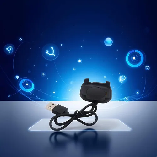 Vista 4 de Cable de carga negro para reloj inteligente HW22, cargador magnético, soporte de muelle, adaptador de cable de carga USB, cables y cargadores