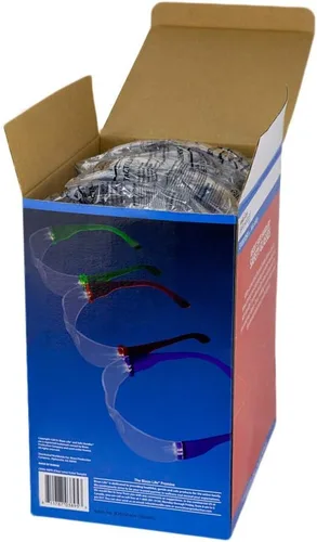 Vista 3 de SAFE HANDLER Lentes de seguridad protectoras para niños, lentes resistentes a impactos y balísticas, patillas de color de lente de policarbonato