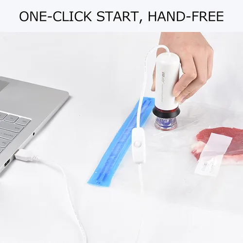 Vista 6 de Sonew Bomba de vacío automática eléctrica Mini máquina de succión de vacío portátil con alimentación USB para ropa de alimentos, colchas