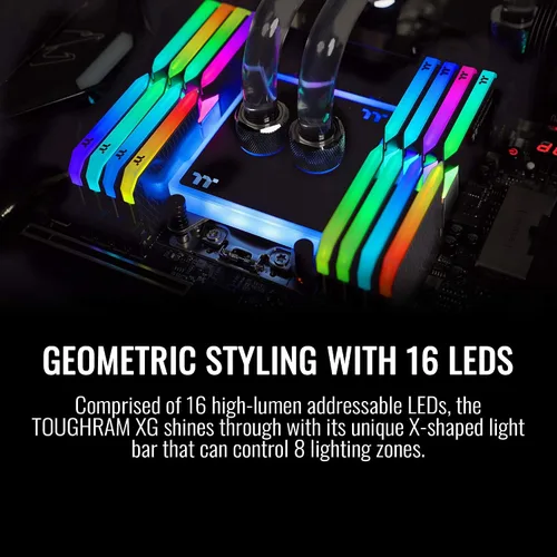 Vista 6 de Thermaltake TOUGHRAM XG RGB DDR4 4000MHz 16GB (8GB x 2) 16,8 millones de colores RGB Alexa/Razer Chroma/Placa base de 5 V, memoria RGB sincronizable