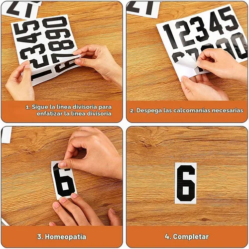Vista 3 de 100 calcomanías reflectantes para números de buzón, autoadhesivas, reflectantes en letras mayúsculas, calcomanías de vinilo para buzón para Negro