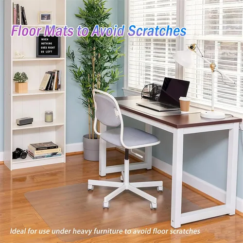 Vista 4 de JanJunDec Protector de escritorio transparente para escritorio, protector de mesa de 14 x 30 pulgadas, tapete de escritorio en la parte superior