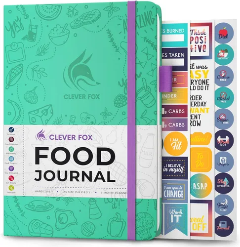 Vista 32 de Clever Fox Diario de Comida de Bolsillo - Diario de Comidas Diario, Planificador de Comidas para Llevar un Control de Calorías y Nutrientes