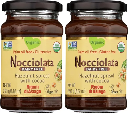 Vista 4 de Nocciolata Crema de avellanas orgánica clásica, 8.82 onzas